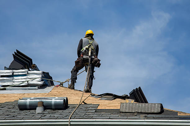 Professional Metal Roofing technician working in Moriches, NY